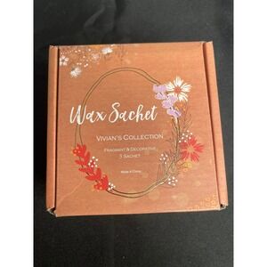 Vivians Collection Pink Flower Aromatherapy Wax‎ Sachet 3 Pack Fragrant NEW